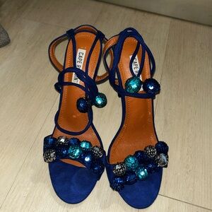 Cape Robbin Blue Sequin Embellished Sandals